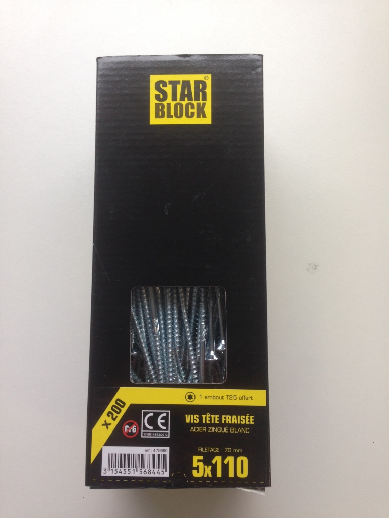 Vis Starblock Torx 5x110 200pcs Materiaux Online