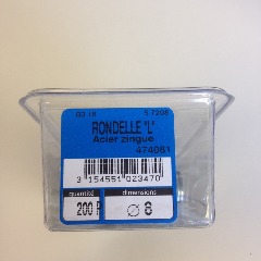 photo du produit Rondelle Plate Acier Zingué D 8mm-200pcs