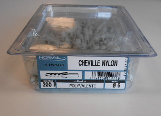 photo du produit Chevilles Nylon D6 -200pcs