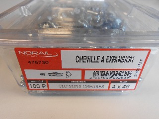 photo du produit Chevilles à Expansion+ Vis 4x46-100pcs
